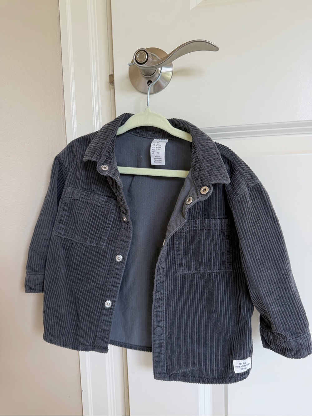 H&M Kids' Charcoal Corduroy Jacket - Dark Gray